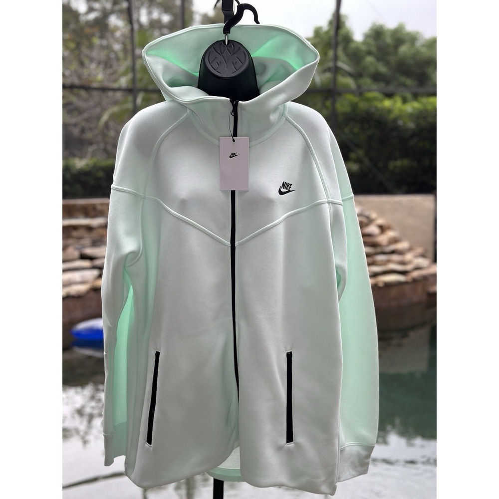 Nike Women's Tech Fleece Windrunner Full Zip Jacket XXL Green Activewear NWT